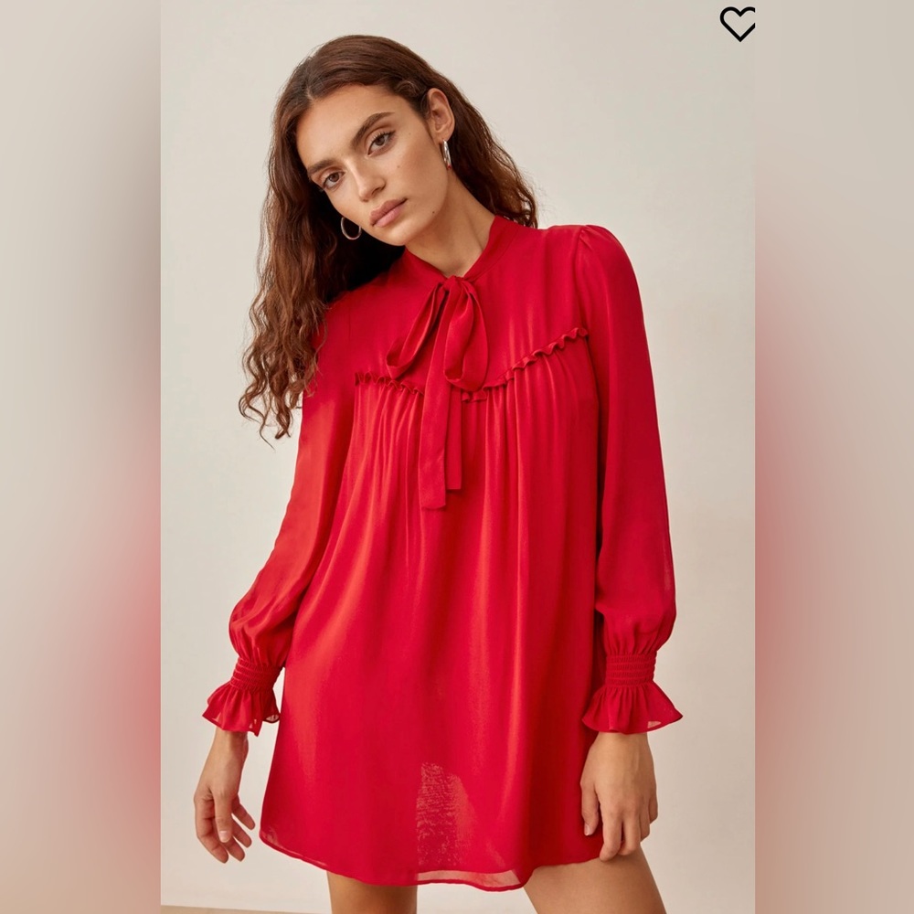 NWT- Reformation Cyril Dress (Cherry)